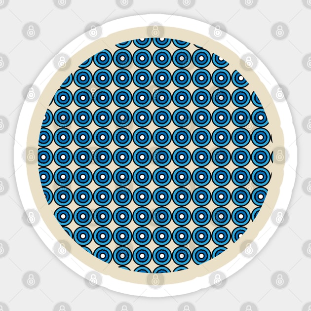 Blue circle pattern Sticker by enflow